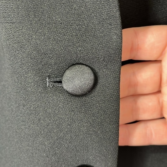 Preston and York Women's Size 12 Black Tuxedo Jacket Satin - Picture 6 of 15